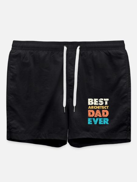 Best Architect Dad Ever - Swim Trunks - black