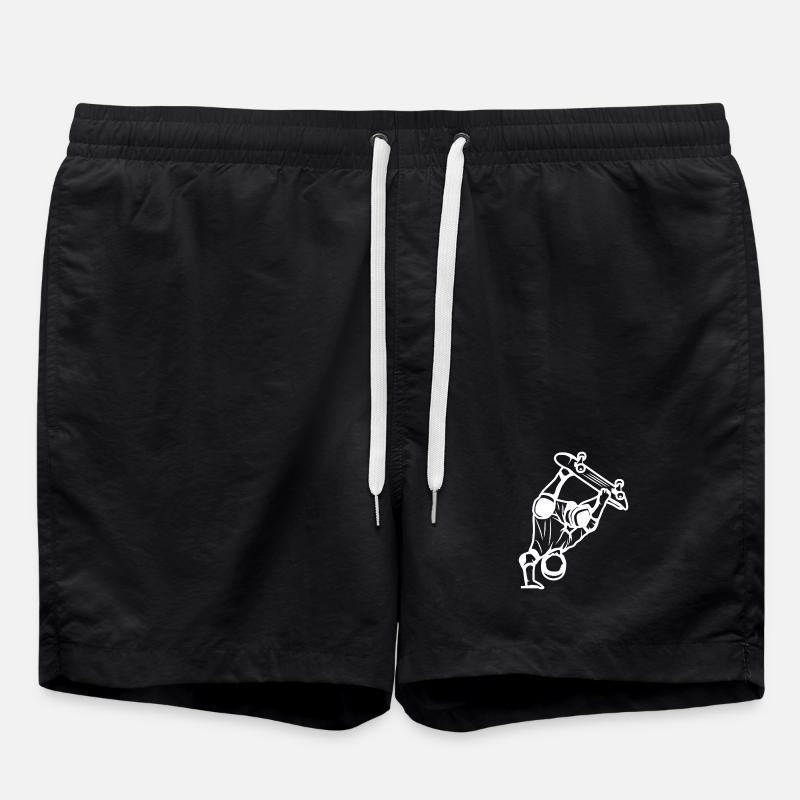 Skateboarder Zeichnung - Badeshorts - Schwarz