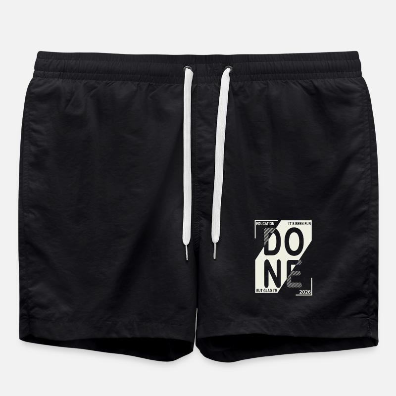 Done 2026 – Training completed design - Swim Trunks - black