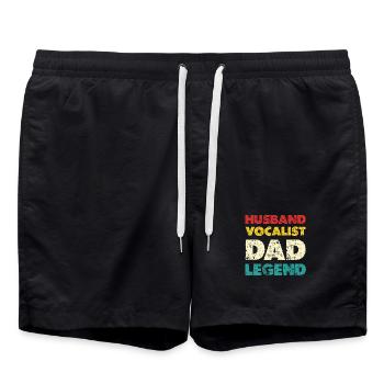 Mari Chanteur Papa Légende - Short de bain - noir - Devant - AI Model Male 185 light (185cm)