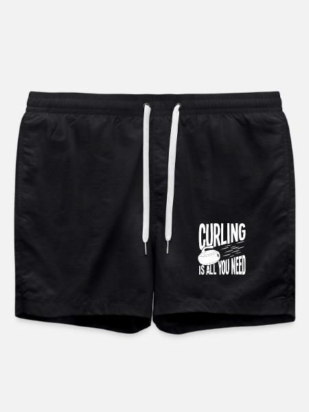 Curling is all you need - Swim Trunks - black