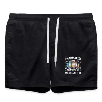 Pharmacien qui dit : Médicamentez-le - Short de bain - noir - Devant - AI Model Male 185 light (185cm)