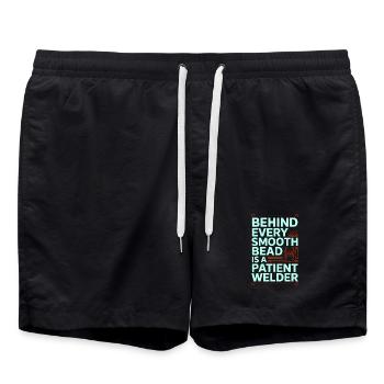 Welder Behind Every Smooth Bead Steel Welding - Swim Trunks - black - Front - AI Model Male 185 light (185cm)