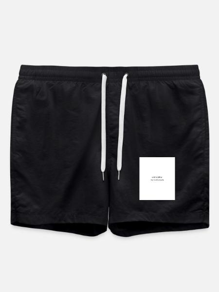 First coffee, then people - Swim Trunks - black