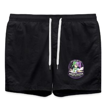 Just a Girl: Anime Ramen Sketching - Swim Trunks - black - Front - AI Model Male 185 light (185cm)
