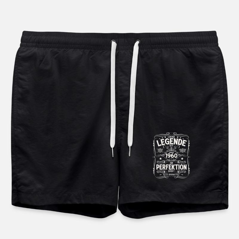 66th Birthday Legend January 1960 - Swim Trunks - black