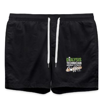 Dialyse-Techniker Kaffee Motiv - Badeshorts - Schwarz - Vorne - AI Model Male 185 light (185cm)