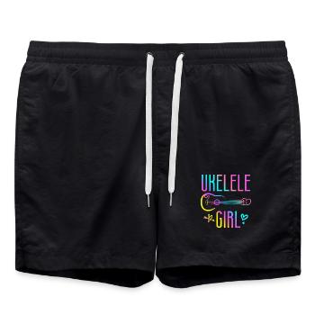 Ukulélé hawaïen ukulélé Ukulélé Girl - Short de bain - noir - Devant - AI Model Male 185 light (185cm)