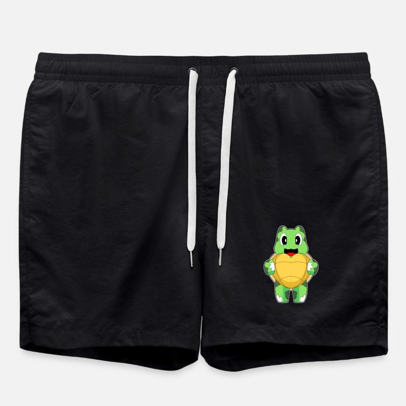 Turtle Heart - Swim Trunks - black