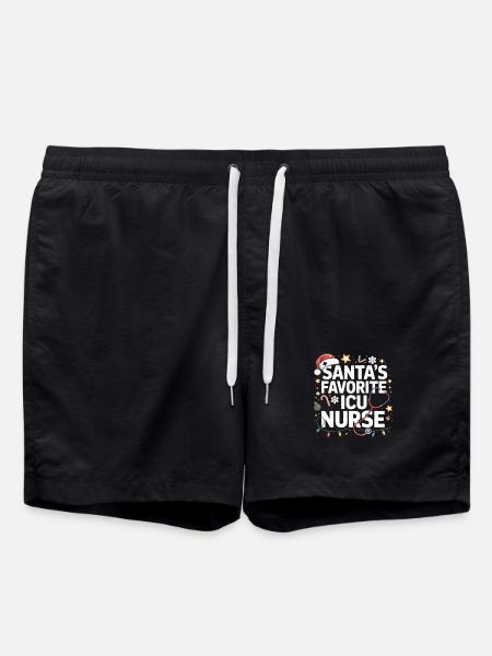 Santa ICU Pflegeheldin - Badeshorts - Schwarz