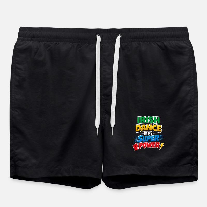 Irish Dance Step-dancing Celtic Fan - Swim Trunks - black