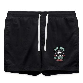 I love my Bullmastiff - Swim Trunks - black - Front - AI Model Male 185 light (185cm)