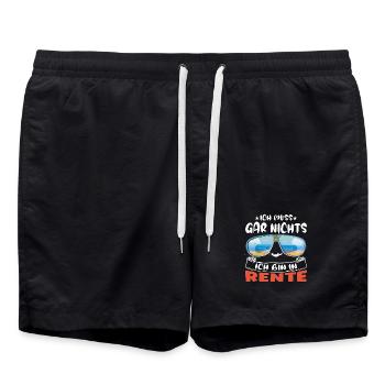 I don't have to do anything – I'm retired - Swim Trunks - black - Front - AI Model Male 185 light (185cm)