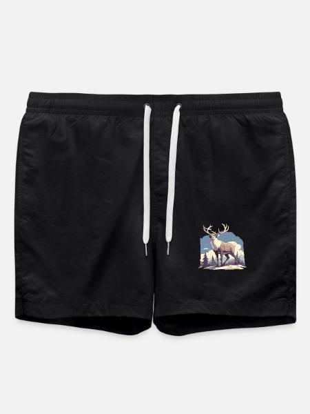 Rentiere Rentier - Badeshorts - Schwarz