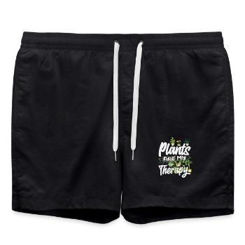 Les plantes sont mon jardinage thérapeutique amusant - Short de bain - noir - Devant - AI Model Male 185 light (185cm)