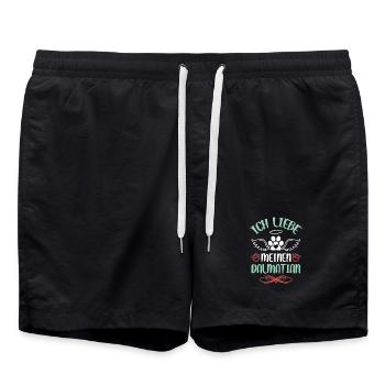 Ich liebe Dalmatian Engel - Badeshorts - Schwarz - Vorne - AI Model Male 185 light (185cm)