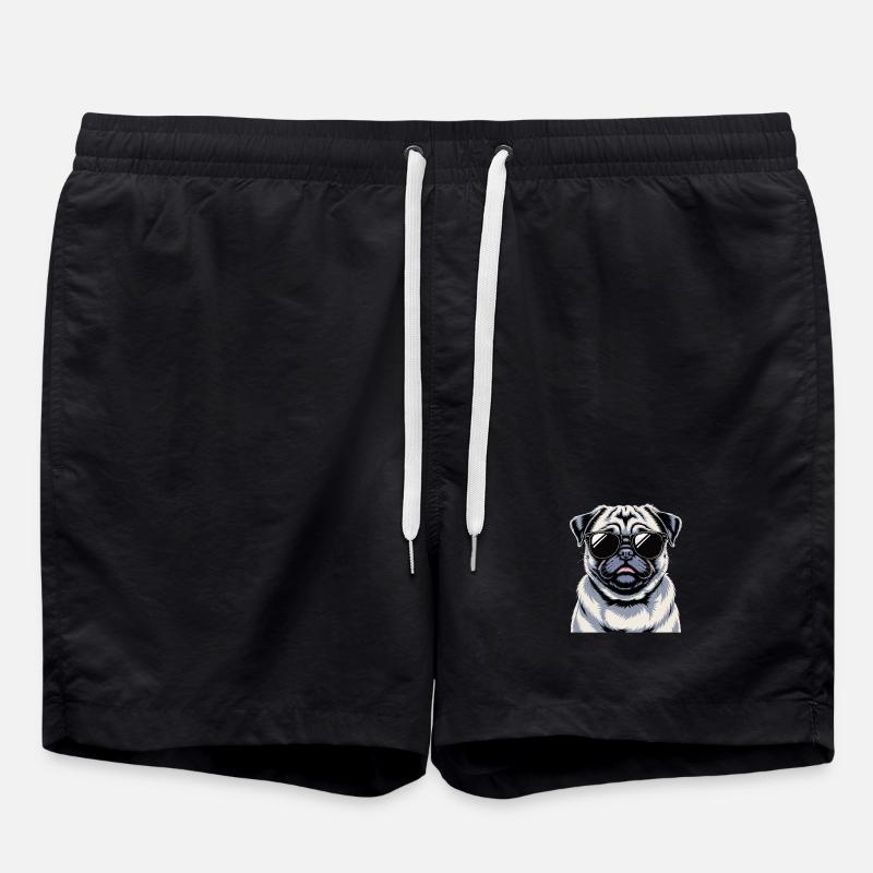 Pug - Swim Trunks - black