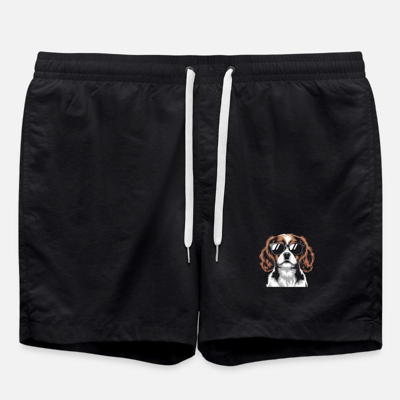 King Charles Spaniel - Badeshorts - Schwarz