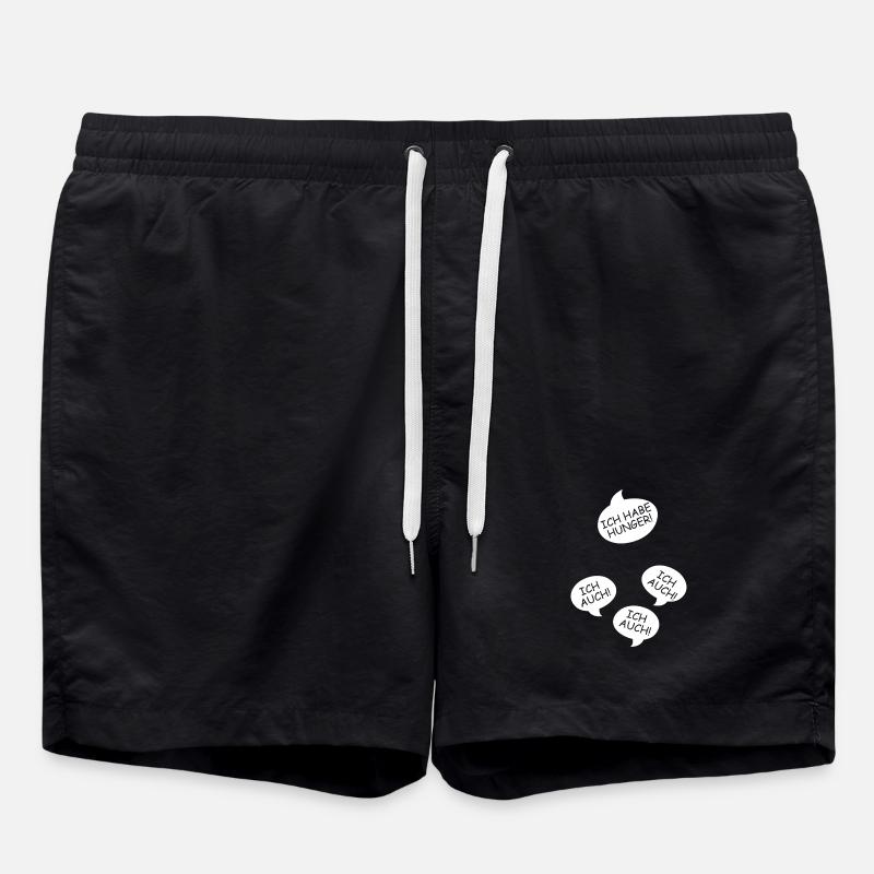 Pregnancy Announce Triplets Mom Mom - Swim Trunks - black
