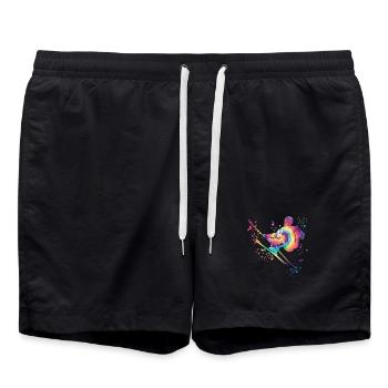 Alpine skiing Winter sports Nordic skiing - Swim Trunks - black - Front - AI Model Male 185 light (185cm)