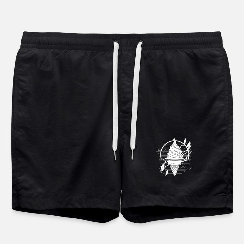 Softeis Zeichnung - Swim Trunks - black