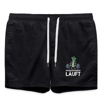Haltérophiles ENTRAÎNEMENT MUSCULAIRE Fun - Short de bain - noir - Devant - AI Model Male 185 light (185cm)
