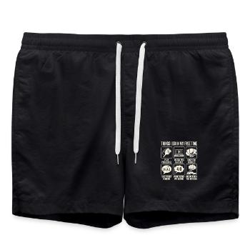 Things I Do In My Free Time Pickleball - Swim Trunks - black - Front - AI Model Male 185 light (185cm)