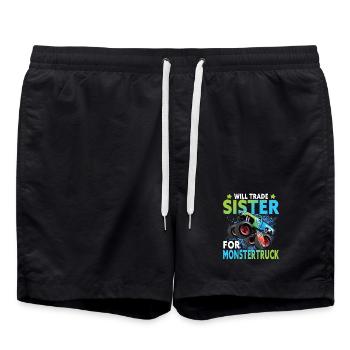 Drôle de dicto drôle entre frères et sœurs de Monster Truck - Short de bain - noir - Devant - AI Model Male 185 light (185cm)