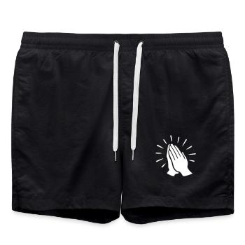 Prière Main Prie - Short de bain - noir - Devant - AI Model Male 185 light (185cm)