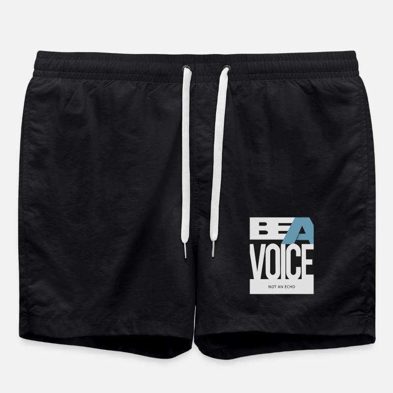Be a Voice – Not an Echo - Badeshorts - Schwarz