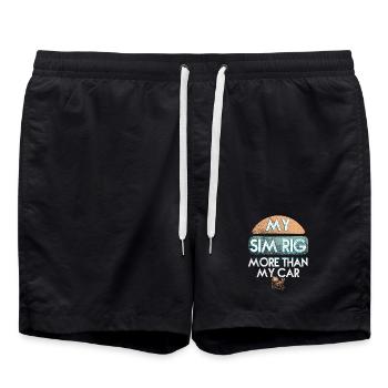 My Sim Rig More Than My Car - Swim Trunks - black - Front - AI Model Male 185 light (185cm)
