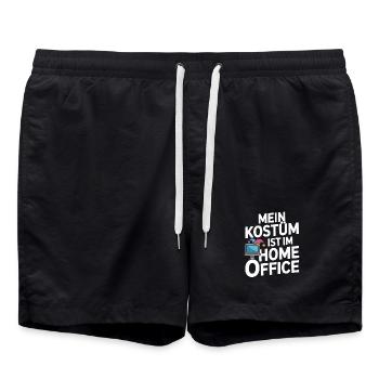 Le costume se trouve dans le bureau du carnaval du bureau principal - Short de bain - noir - Devant - AI Model Male 185 light (185cm)