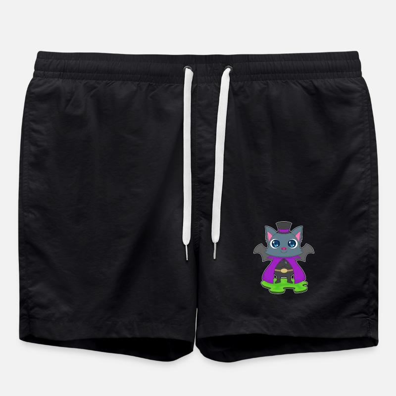 Bat Halloween Vampire - Swim Trunks - black