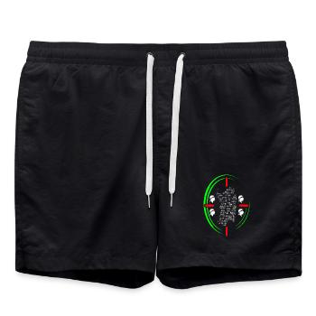 T-shirt souvenir Quattro mori Sardaigne avec carte - Short de bain - noir - Devant - AI Model Male 185 light (185cm)
