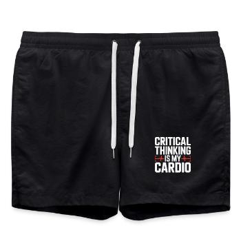 La pensée critique en soins intensifs est ma réponse rapide - Short de bain - noir - Devant - AI Model Male 185 light (185cm)