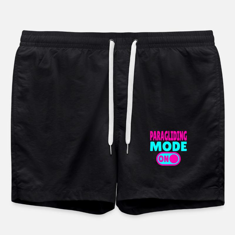 Paragliding Mode ON – Gleitschirmfreiheit - Badeshorts - Schwarz
