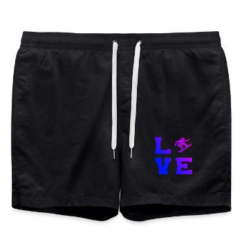 Inspiration sympa pour le snowboard pour les femmes - Short de bain - noir - Devant - AI Model Male 185 light (185cm)