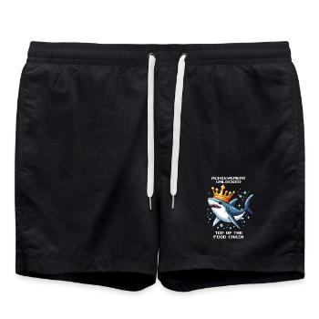 Achievement Unlocked | Shark apex predator - Swim Trunks - black - Front - AI Model Male 185 light (185cm)