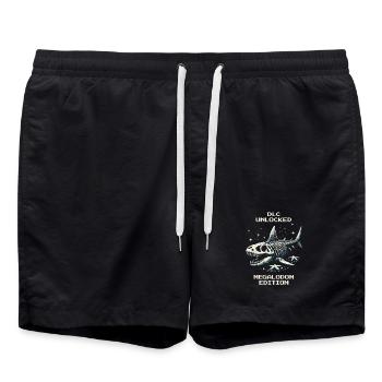 DLC freigeschaltet | Megalodon Hai - Badeshorts - Schwarz - Vorne - AI Model Male 185 light (185cm)