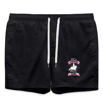 Just a Horse Girl - Swim Trunks - black - Front - AI Model Male 185 light (185cm)