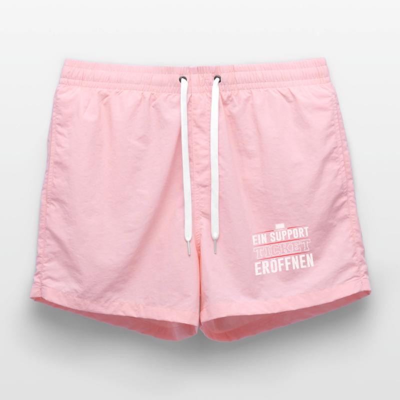 Coder OPEN A SUPPORT TICKET FUNNY Swim Trunks