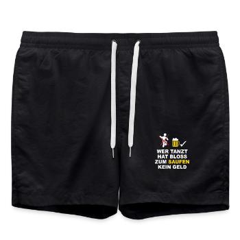 Saufen statt Tanzen  - Badeshorts - Schwarz - Vorne - AI Model Male 185 light (185cm)