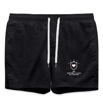 Support Class IRL | Social Work Strength - Swim Trunks - black - Front - AI Model Male 185 light (185cm)