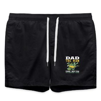 dad the man funny gardening - Swim Trunks - black - Front - AI Model Male 185 light (185cm)