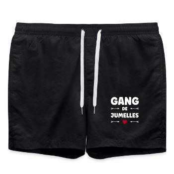 GANG DES JUMELLES - Short de bain - noir - Devant - AI Model Male 185 light (185cm)