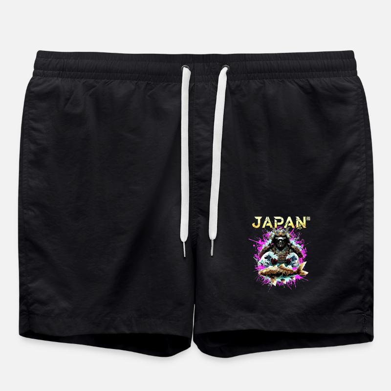 Cyber Samurai – Japan Warrior - Swim Trunks - black