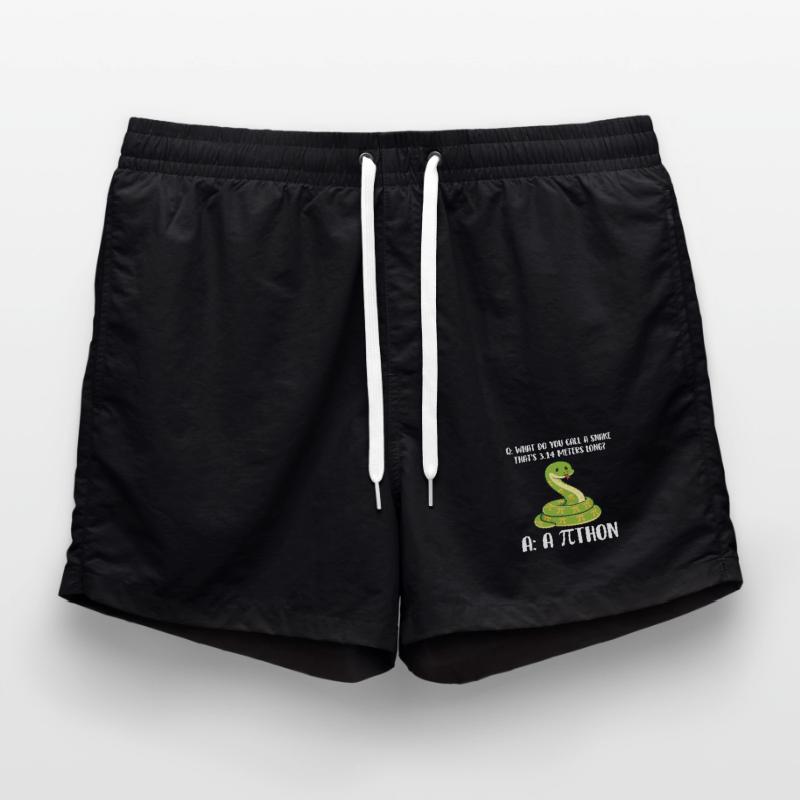 Snake 3.14 Meters Long Pi Day Python Joke Swim Trunks