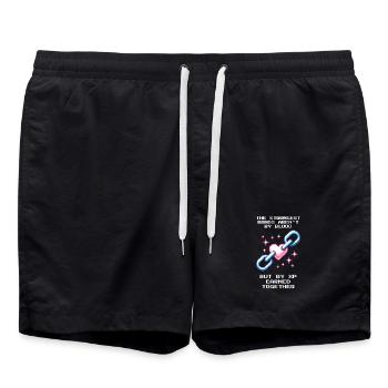 Gang le plus fort : XP au lieu de sang | Famille Patchwork - Short de bain - noir - Devant - AI Model Male 185 light (185cm)