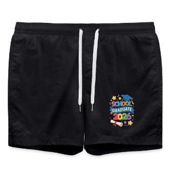 2026 Graduation Class Events - Swim Trunks - black - Front - AI Model Male 185 light (185cm)