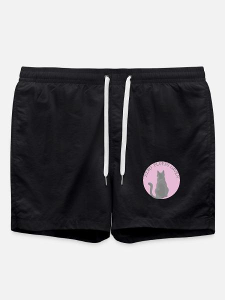 Cat with attitude - Swim Trunks - black